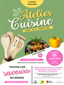 Beige Noir Orange Illustration Moderne Atelier cuisine spécial